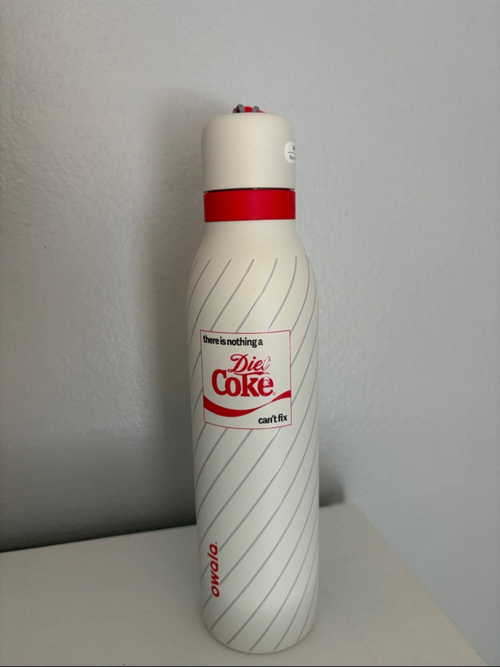 Diet Coke x owola White Insulated Water Bottle New!